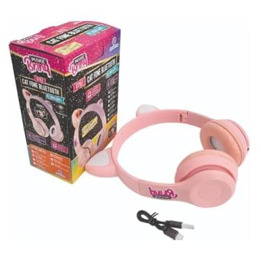 Imagem de Fone Infantil Bluetoth Com Led Som Hi-fi Headphone Cat (Rosa)