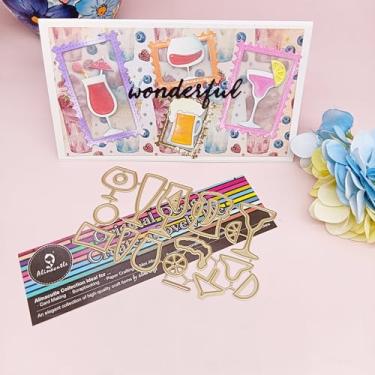 Imagem de 1 conjunto de moldes de copo alto para corte de metal para fazer cartões feitos à mão, álbum de recortes, papel, presente de Natal, decoração de férias, modelo feito à mão - alinacutle