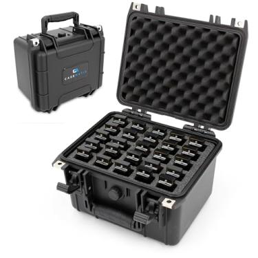 Imagem de CASEMATIX Capa de gaita para várias gaitas compatível com até 25 Hohner, para-lama e outras gaitas de até 12,7 cm - Inclui estojo de transporte impermeável apenas para instrumentos de sopro de palheta