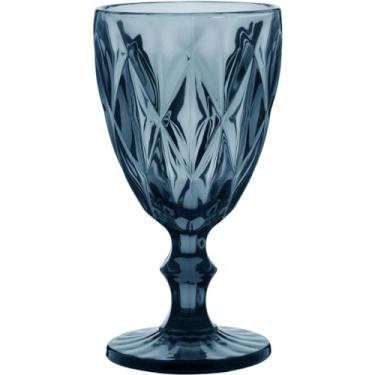 Imagem de TAÇA ÁGUA 17x9x9cm 320ml VIDRO AZUL 6 PEÇAS