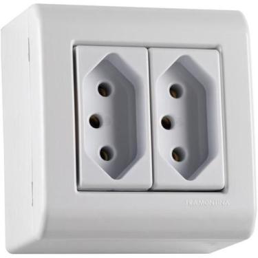 Imagem de Caixa Sobrepor 2 Tomadas 2P+T 20 A 250 V Tramontina LizFlex