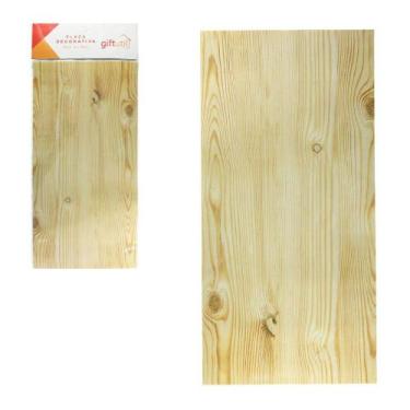 Imagem de Placa Decorativa Papel de Parede Madeira Clara Decoração - GiftUtil