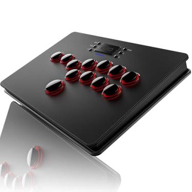 Imagem de QRD Maestro S3 Wireless Arcade Stick for Nintendo Switch PS4 PS3 PS2 Xbox 360 PC Mac iOS Android TV Box, Leverless Fighting Stick with Touchpad, Cellphone Holder, 3.5mm Audio Port, 5 Latency Mode