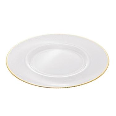 Imagem de Sousplat Com Fio De Ouro Thin Edge de Cristal 33cm