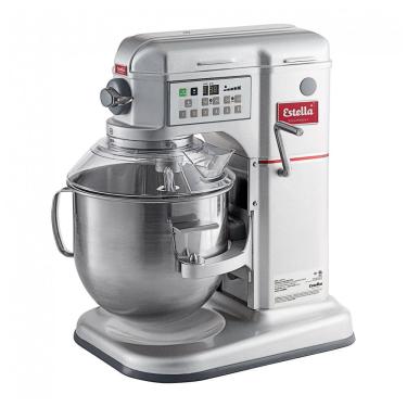 Imagem de Batedeira Industrial de Bancada Estella EMIX8G Silver 7,57 Litros Programável com Levantamento da Tigela e Acessórios Padrão de Proteção