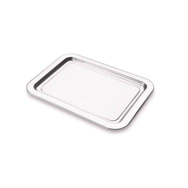 Imagem de Bandeja Retangular 280x420 mm Lixada Travessa em Inox Forma