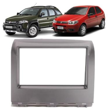 Imagem de Moldura Painel 2 Din Palio Fire Way Siena Strada 7 Polegadas Dvd Som M