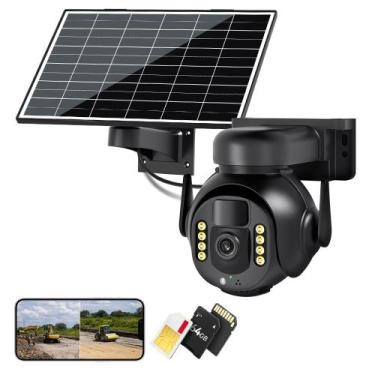 Imagem de Câmera de segurança solar externa N_EYE 4G Wireless com PTZ