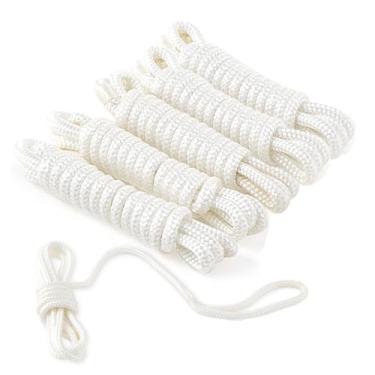 Imagem de Linhas de doca de barco TetherTite 5/8 polegadas 20/25/30 pés, linhas de doca de barco de nylon trançado duplo com laço, corda marinha de linha de amarração (1/10.2 cm*5')