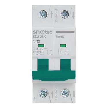 Imagem de Snetec, Disjuntor Bipolar Snetec 250V CC DC SD2-25X Energia Solar 2P (32, Miliampère-horas)