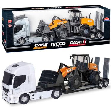 Imagem de Brinquedo Colecionável Miniatura Caminhão Carregadeira Iveco