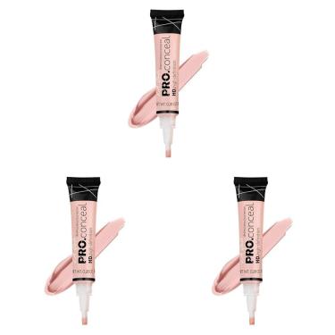 Imagem de Corretivo L.A. Girl Hd Pro Cool Pink Corrector 8 mL (pacote com 3)