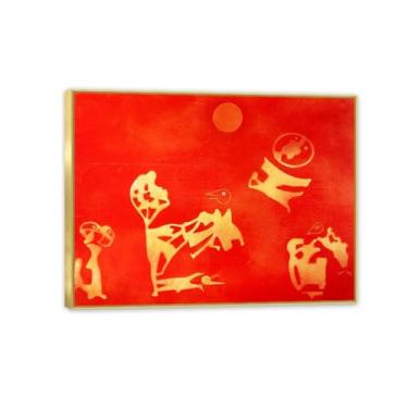 Imagem de Max Ernst Impressão em tela Crianças Brincando com um Astronauta Reproduções de Arte Famosa Max Ernst Pôster Pintura para Casa Surrealismo Decoração de Parede para Presentes de Sala de Estar 80 x 60