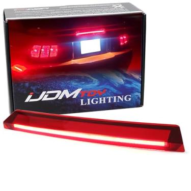 Imagem de iJDMTOY Lente Vermelha Escura Tubo LED 3ª Luz de Freio Compatível com Ford Mustang 1999-2004, Alimentado por OLED Vermelho Super Brilhante