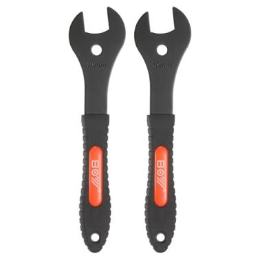 Imagem de HARFINGTON Conjunto de 2 peças de chave de cone de bicicleta, 19 mm, cone de pedal, chave inglesa de ciclismo, cubo de roda, porca, removedor, ferramenta de reparo para mountain road bike, laranja