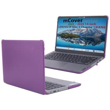 Imagem de mCover Capa compatível apenas com laptops Chromebook Lenovo IP Slim 3 Chrome 14IAN8 2023-2025 de 14 polegadas (não serve para outros modelos Lenovo) (roxa)