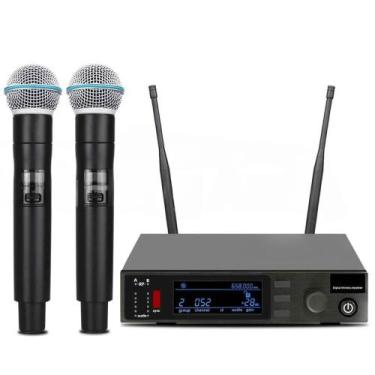 Imagem de Microfone Metal Sem Fio Duplo Qxd24 Beta 58a Profissional Preto - Shur