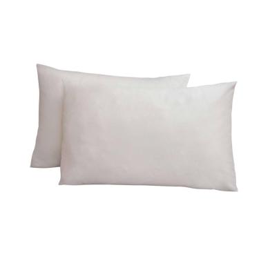 Imagem de Kit 2 Fronhas King 50X90 100% Algodão 200 Fios Bainha Branco