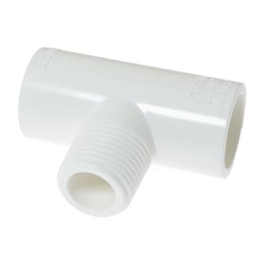 Imagem de RLECS 2 peças de encaixes de tubulação de água junta T 1/5.1 cm conector T PVC acoplador de manga deslizante para tubulação de águas residuais domésticas e conversão de linha de abastecimento de água