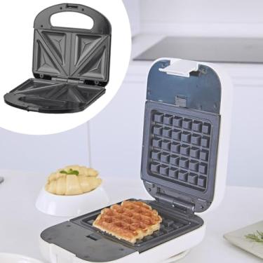 Imagem de Bothyi Máquina de waffles Aquecimento rápido Doméstico Compacto Fácil de limpar Placa antiaderente Sanduicheira para cozinha doméstica Padaria, Style C