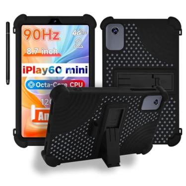 Imagem de Capa para tablet ALLDOCUBE iPlay 60 mini Android 15 de 8,7 polegadas, capa protetora de silicone macio, adequada para crianças, capa para tablet com suporte ajustável, 4 cantos espessos à prova de