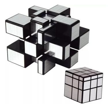 Imagem de Coleção Rubik`s Cube Mirror Silver, 5,7 cm, formato 3x3x3, mod