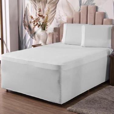 Imagem de Jogo De Lençol Luva Solteiro Conjugada Colchão Box Malha 2P - Ametista