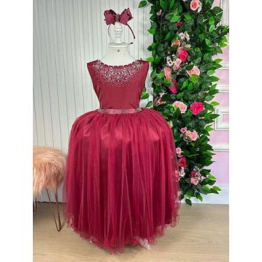 Imagem de Vestido Infantil Longo Regata Marsala - Coleção Enjoy, Falu red, 14