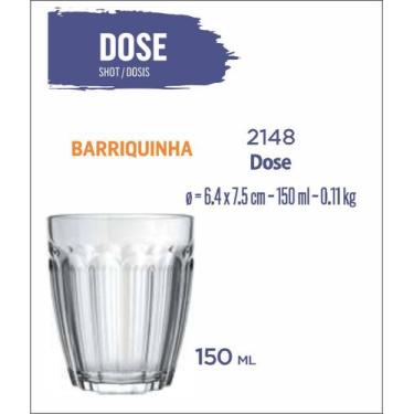 Imagem de 06 Copos Barriquinha 150ml - Whisky - Cachaça - Tequila - Nadir Figuei