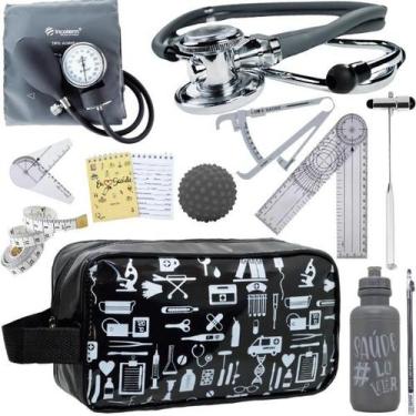 Imagem de Kit Necessaire Fisioterapia Goniometro Martelo Buck Fita Imc Incoterm,