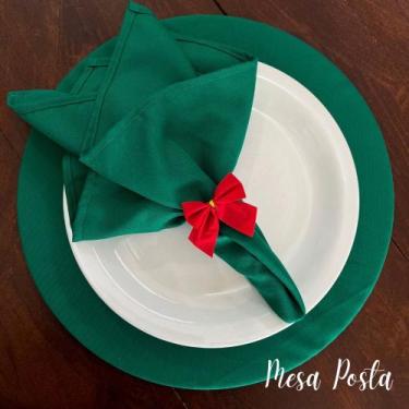 Imagem de Sousplat Liso Oxford + Bade MDF Decoração Noite De Natal Mesa Posta De