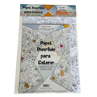 Imagem de Brinquedo para Colorir, Cristina, Papel Divertido, 44 cm x 63 cm, 12 Folhas