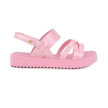 Imagem de Sandália Infantil Feminina Klin Lola Rosa Holografico - 4200-Feminino