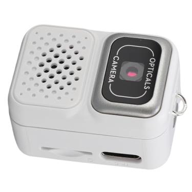 Imagem de GOWENIC Câmera Com Chaveiro, Tela de 0,96 Polegadas, Bateria Com Duração de 150 Minutos, Câmera Com Filtros para Proprietários de Animais de Estimação (Branco)