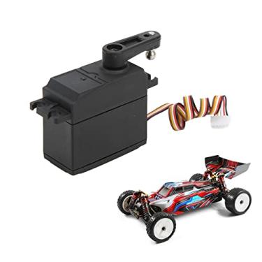 Imagem de equlup RC Car Steering Servo, 5 Wire Servo High Torque Metal Gear Steering Servo Motor with Servo Arm 104001 to 1923 for 104001 1/10 RC Car Spare Parts