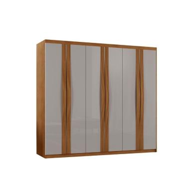 Imagem de Guarda Roupa Casal Dunas Mdf 6 Portas E 2 Gavetas Moderna Naturalle/off White
