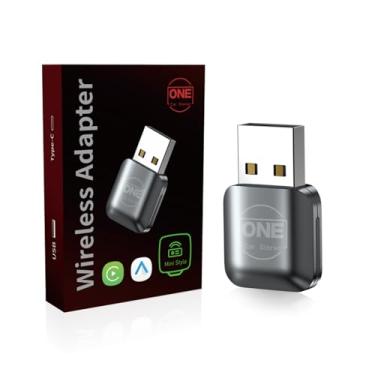 Imagem de Mini adaptador automotivo sem fio CarPlay Android 2025, fácil configuração, converte CarPlay com fio para iOS 10+, Fast Stable 5.8GHz Wi-Fi USB Car Play Dongle Plug & Play (Z1A-21)