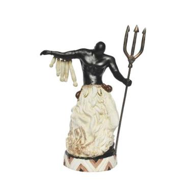 Imagem de Exú Sem Rosto Orixá em Resina Camasi Guimarães, Marfim