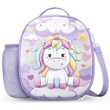 Imagem de HAWEEK Lancheira infantil isolada com alça de ombro ajustável, à prova d'água, reutilizável, para meninas, meninos, lavável, macia, térmica para lanche para piquenique escolar e creche infantil