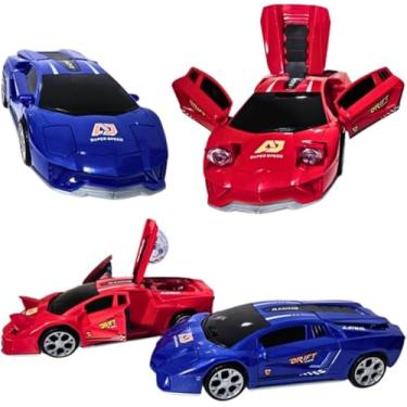 Imagem de Carrinho de Brinquedo com Luzes LED e Efeitos Sonoros, Azul, para Crianças