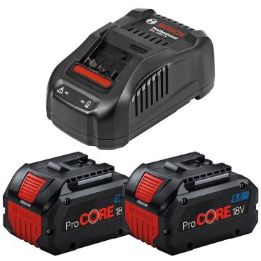 Imagem de Kit Energia Bosch 2 Baterias 8ah 18v Procore + Carregador Gal 1880 Cv – Potente E Profissional 220 Volts