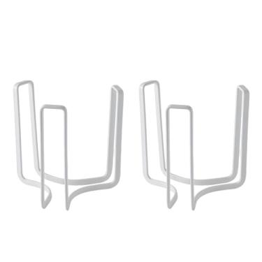 Imagem de Conjunto de escorredor de prato de ferro de 2 peças, suportes de prato que economizam espaço, organizador de cozinha resistente para pratos e tigelas, ideal para uso doméstico e hotel