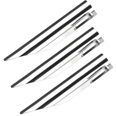 Imagem de Conjunto de utensílios de cozinha, 3 peças de vassoura de migalhas de aço inoxidável, raspador de ponta dupla portátil de longa duração, ideal para uso doméstico e em restaurantes