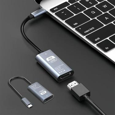Imagem de Adaptador USB-C para HDMI, Tipo-C para HDMI 4K 30Hz, compatível com Thunderbolt 3/4/5, para MacBook Pro, MacBook Air, iPad Pro, Pixelbook, XPS, Galaxy e mais