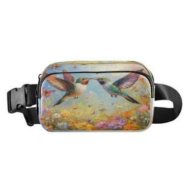 Imagem de CEBUGI Mini pochetes de caminhada para homens e mulheres, beija-flores modernas, resistentes à água, com cinto ajustável para treino, viagem, corrida