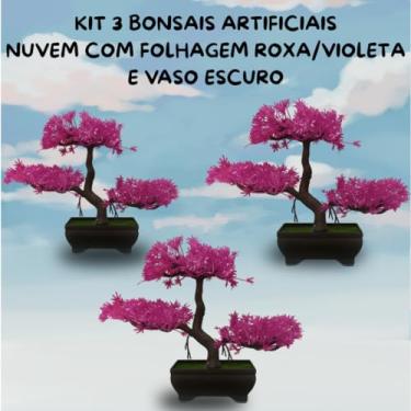 Imagem de Genérico, Kit 3 Bonsais Decorativos Estilo Nuvem – Charme Oriental em Tons de Roxo