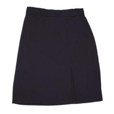 Imagem de Saia Feminina Cativa Midi Plus Size com Fenda Preta-Feminino