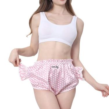 Imagem de Landofgenie Capa de fralda para adultos reutilizável lavável cintura elástica unissex capa de fralda adulto - rosa doce - G