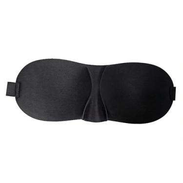Imagem de Máscara de dormir contornada com asa de nariz para pessoas que dormem de lado – sombra com bloqueio de luz, preta, tamanho padrão