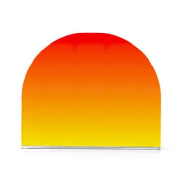 Imagem de Porta-guardanapos de acrílico gradiente pôr do sol, porta-guardanapos vertical em forma de U, porta-guardanapos pequeno